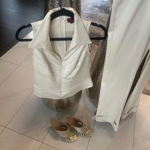 Elegant Cream Women's Pants & Jumpsuit Set